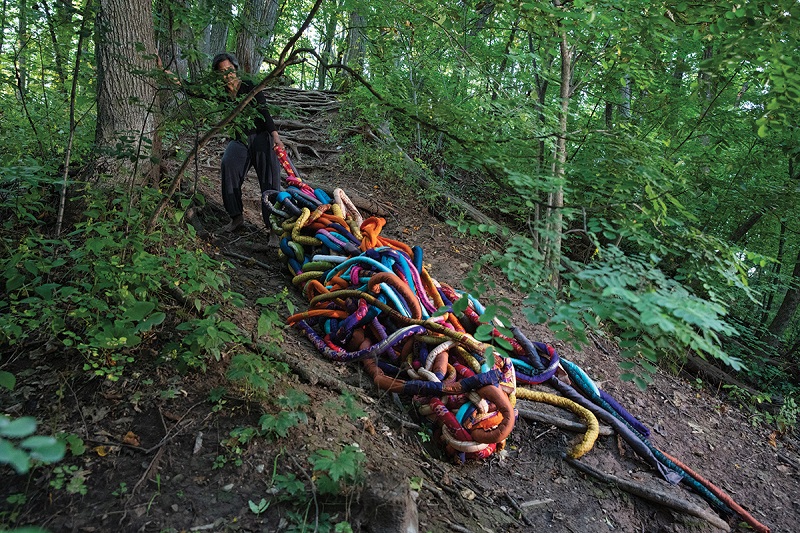 Nirmal Raja, Entangled / The Weight of Our Past, 2022. Photo by Lois Bielefeld