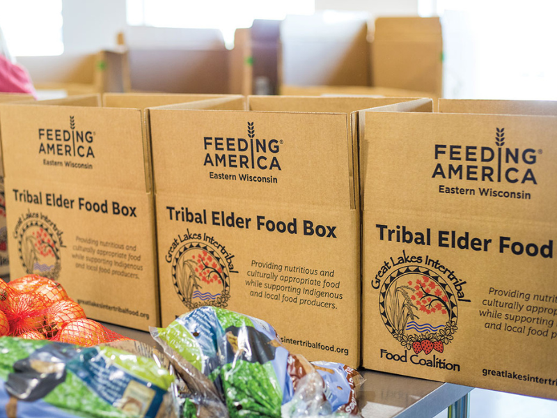 Tribal Elder Food Box. Credit: Feeding America Eastern Wisconsin. Tribal Elder Food Box. Photo courtesy of Feeding America Eastern Wisconsin