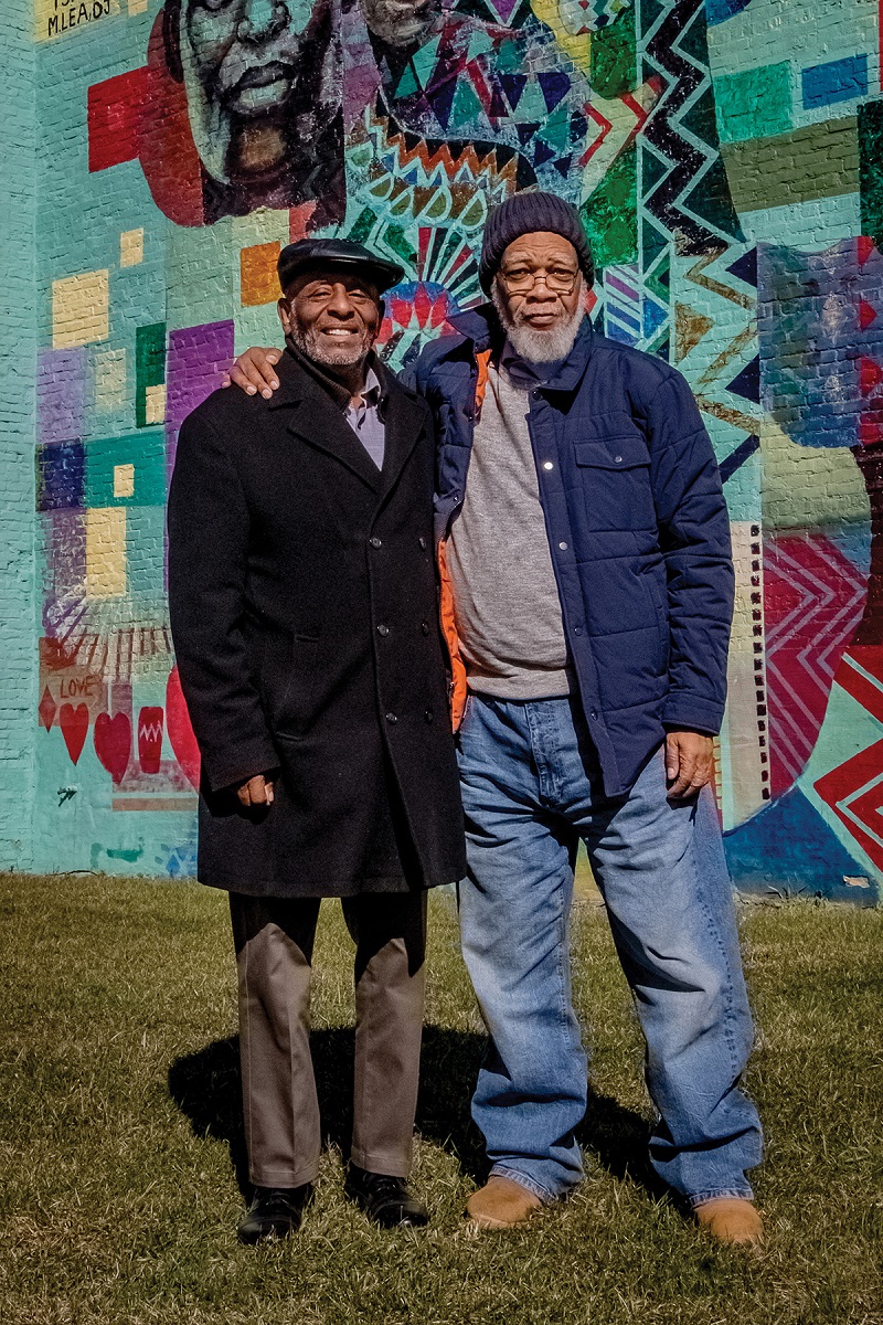 Milwaukee PBS Producer Everett Marshburn with Clayborn Benson, founder and curator of the Wisconsin Black Historical Society and Museum. Photo by TJ Lambert/Stages Photography