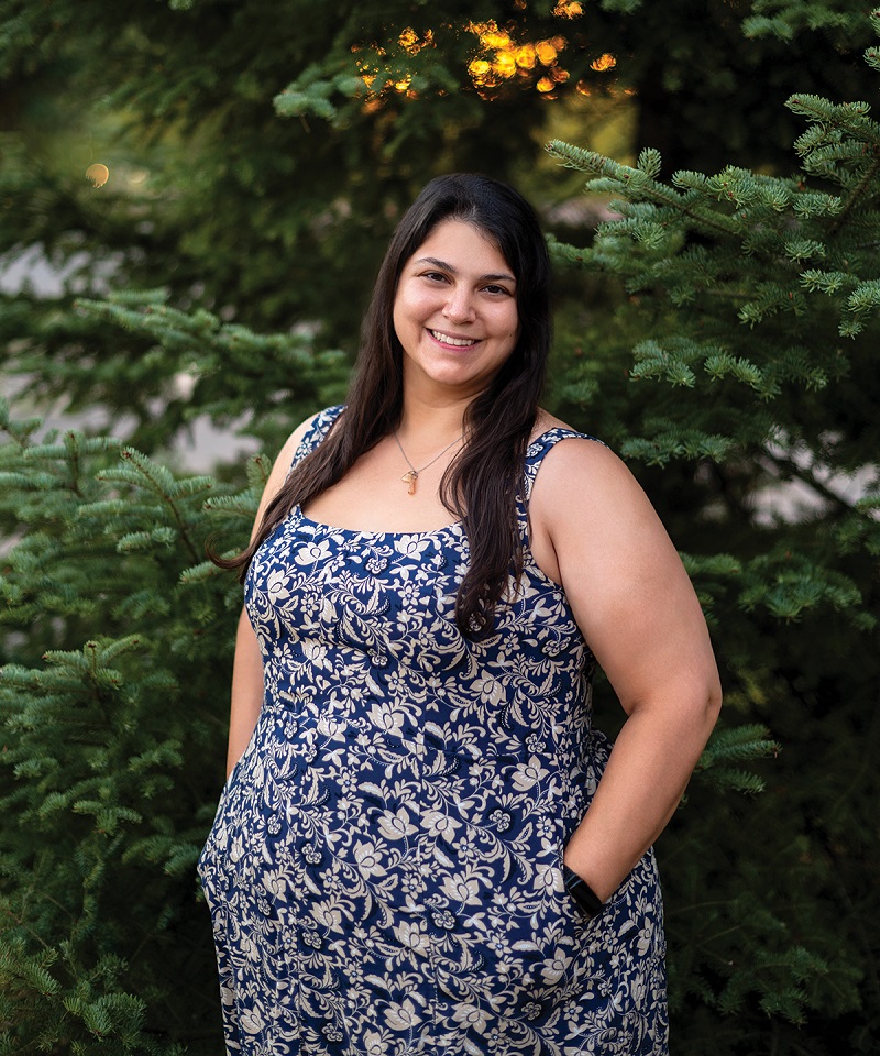 Sara Smith, the Midwest Tribal Climate Resilience liaison at the College of Menominee Nation.  Delta Rae Photography