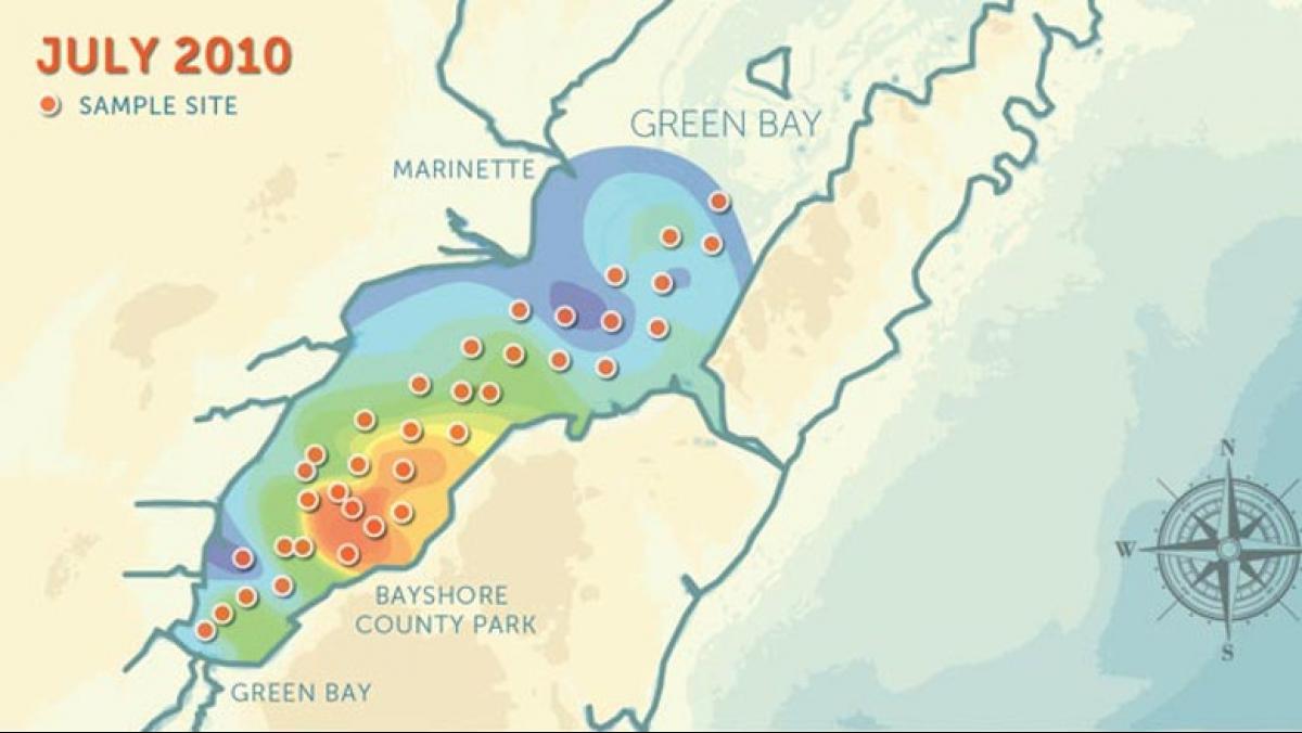 Image composed from data provided by NEW Water/Great Lakes WATER Institute