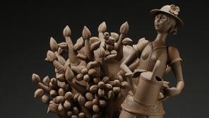 Gerit Grimm, Gardener, 2012. Stoneware (reduction cone 6), 39 x 23 x 25 inches