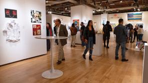 A snapshot of the opening reception for Chicano Power at the MARN ART + CUTURE HUB in the Historic Third Ward in Milwaukee. Pictured works by: Alexia Jaso, Mi Salgado, Jovanny Hernandez Caballero, Rodrigo Santamaría, Amanda Kuehne, Angela Kingsawan, Sabrina Lombardo, Thomas Romero, Dulce Rosas Bucio. Media courtesy of the Milwaukee Artist Resource Network