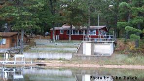 Developed shoreline on a small Wisconsin lake