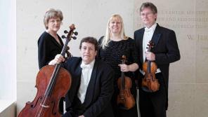 The Pro Are Quartet today: Sally Chisholm, viola; Parry Karp, violoncello;  Suzanne Beia, violin; David Perry, violin        