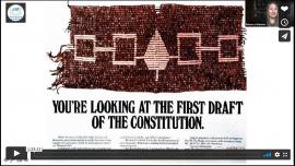 Photo of first draft of US Constitution (made by First Nations)