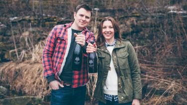 Paul Asper and Lissa Koop from Restoration Cider Company represent a new generation of craft hard cider brewers in Wisconsin. Photo by Kaia Calhoun Photography.