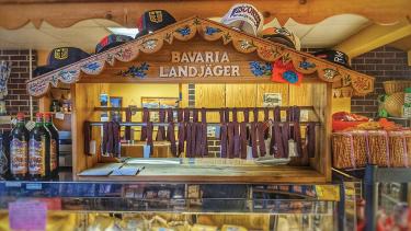 Landjaeger display at Bavaria Sausage in Fitchburg