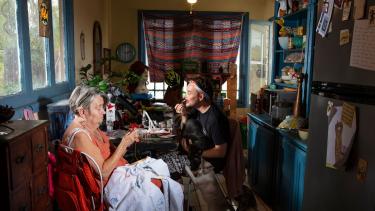 Lois Bielefeld, Sandra and Joey. 2019. Photo print, 26 x 36 in.