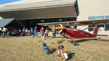 A scene from a recent Wisconsin Flying Hamburger Social in Brodhead